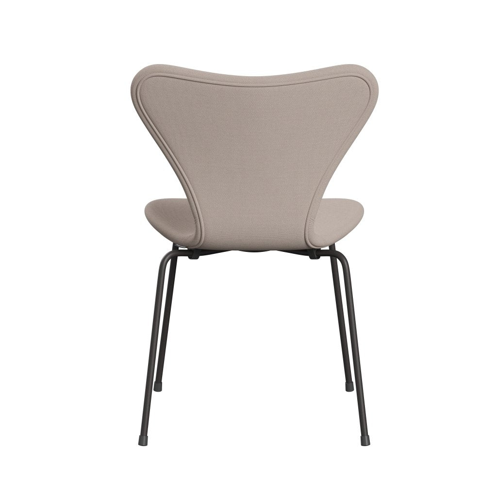 Fritz Hansen 3107 židle plné čalounění, teplé grafitové/Steelcut trio Light Beige