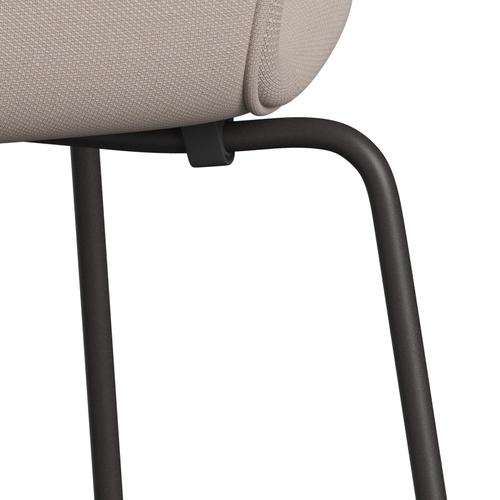 Fritz Hansen 3107 Chair Full Upholstery, Warm Graphite/Steelcut Trio Light Beige