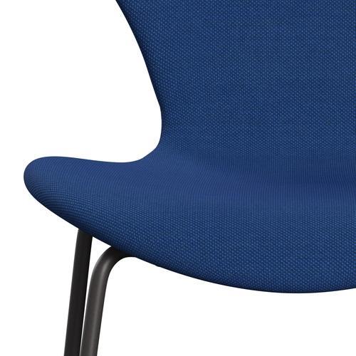 Fritz Hansen 3107 Židle plné čalounění, teplé grafitové/Steelcut Trio Cobalt Blue