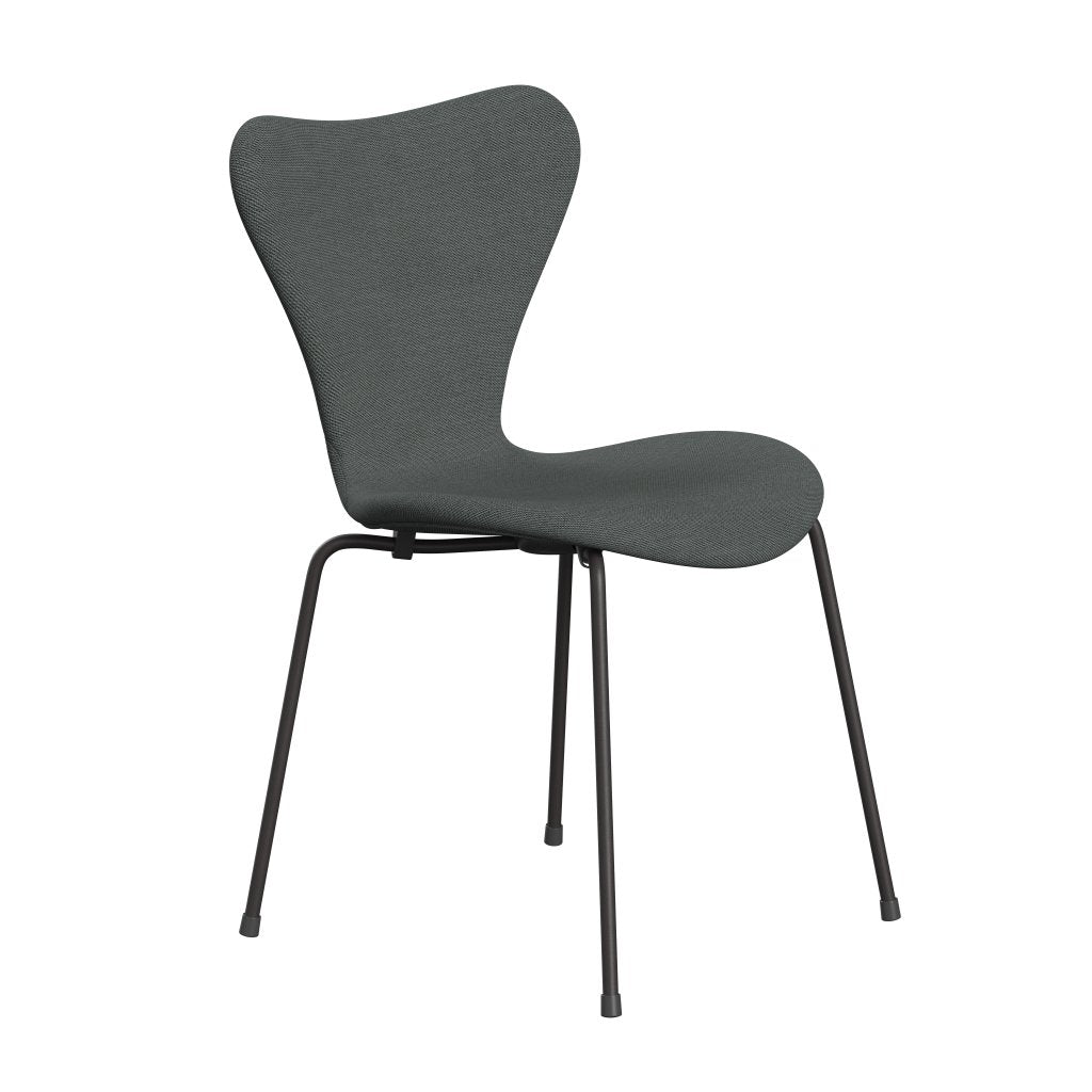 Fritz Hansen 3107 židle plné čalounění, teplé grafitové/ocelářské trio uhlí