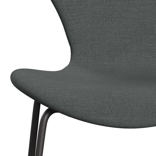 Fritz Hansen 3107 židle plné čalounění, teplé grafitové/ocelářské trio uhlí