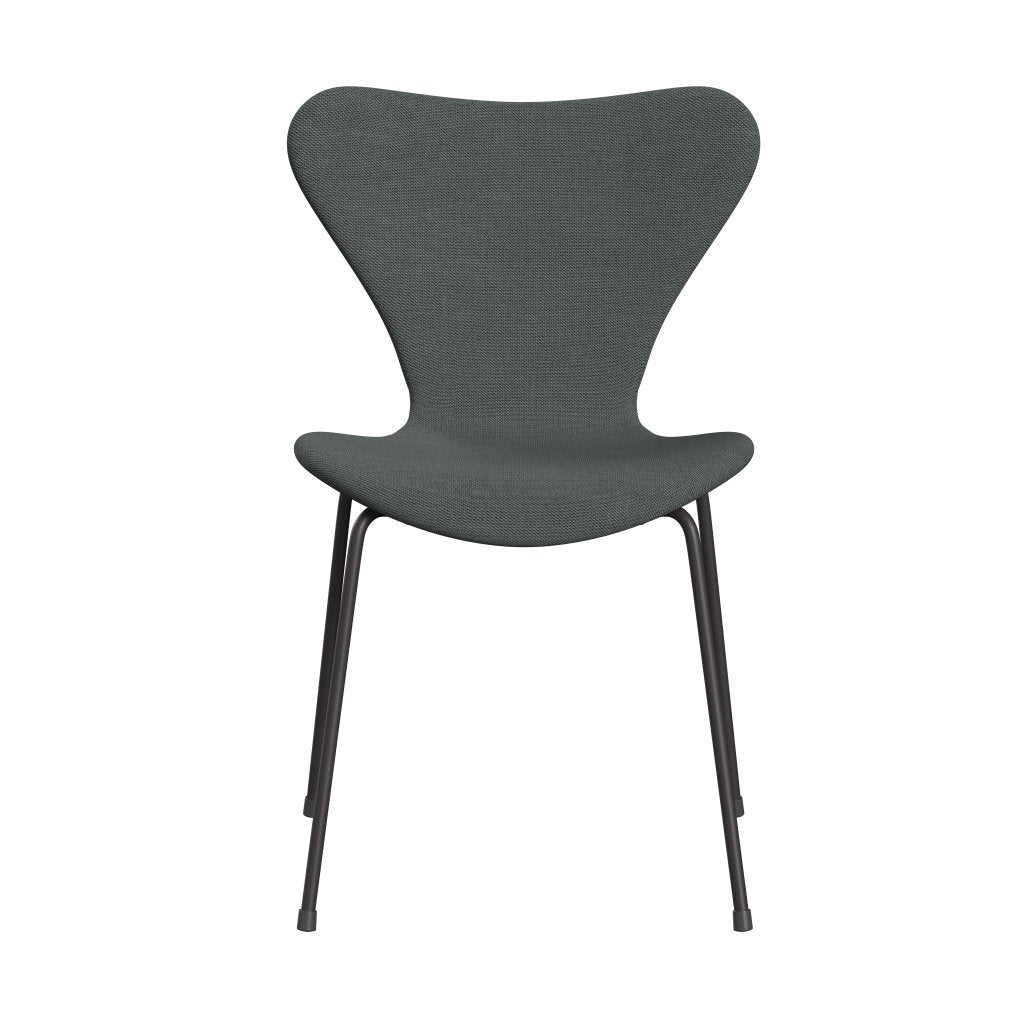 Fritz Hansen 3107 židle plné čalounění, teplé grafitové/ocelářské trio uhlí