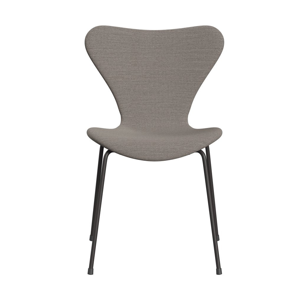 Fritz Hansen 3107 Chair Full Upholstery, Warm Graphite/Steelcut Trio Pink/White/Black