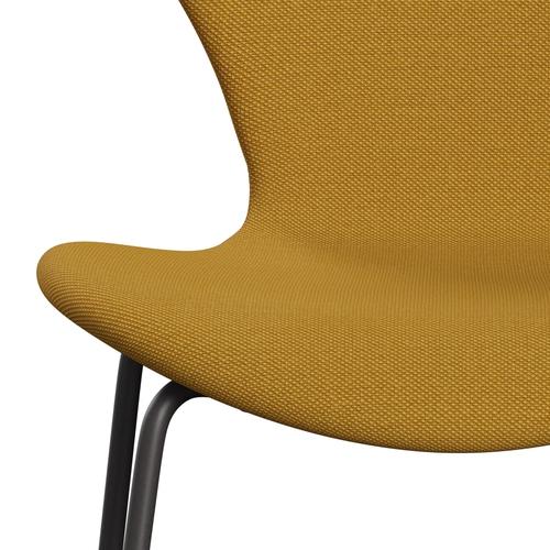 Fritz Hansen 3107 Chair Full Upholstery, Warm Graphite/Steelcut Trio Mustard