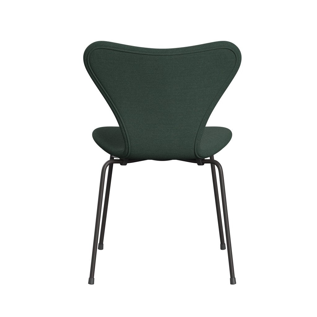 Fritz Hansen 3107 Židle plné čalounění, teplé grafitové/Steelcut Trio Dusty Green