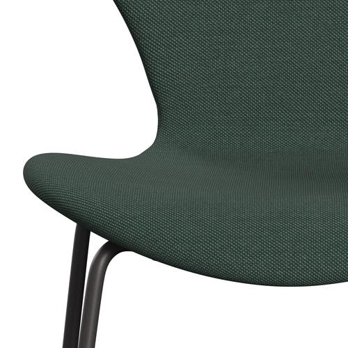 Fritz Hansen 3107 Židle plné čalounění, teplé grafitové/Steelcut Trio Dusty Green