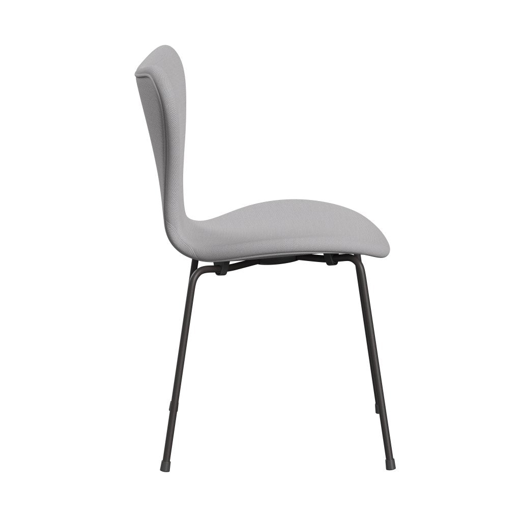 Fritz Hansen 3107 židle plné čalounění, teplé grafitové/Steelcut Trio White & Light Grey