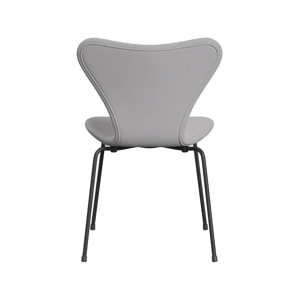 Fritz Hansen 3107 židle plné čalounění, teplé grafitové/Steelcut Trio White & Light Grey