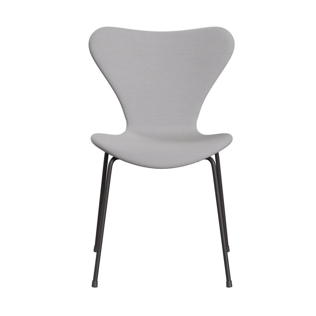 Fritz Hansen 3107 židle plné čalounění, teplé grafitové/Steelcut Trio White & Light Grey