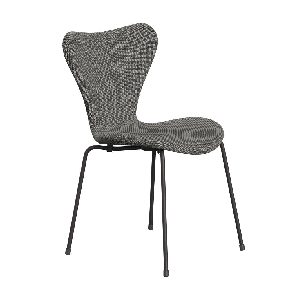 Fritz Hansen 3107 židle plné čalounění, teplé grafitové/Steelcut Trio White/Black