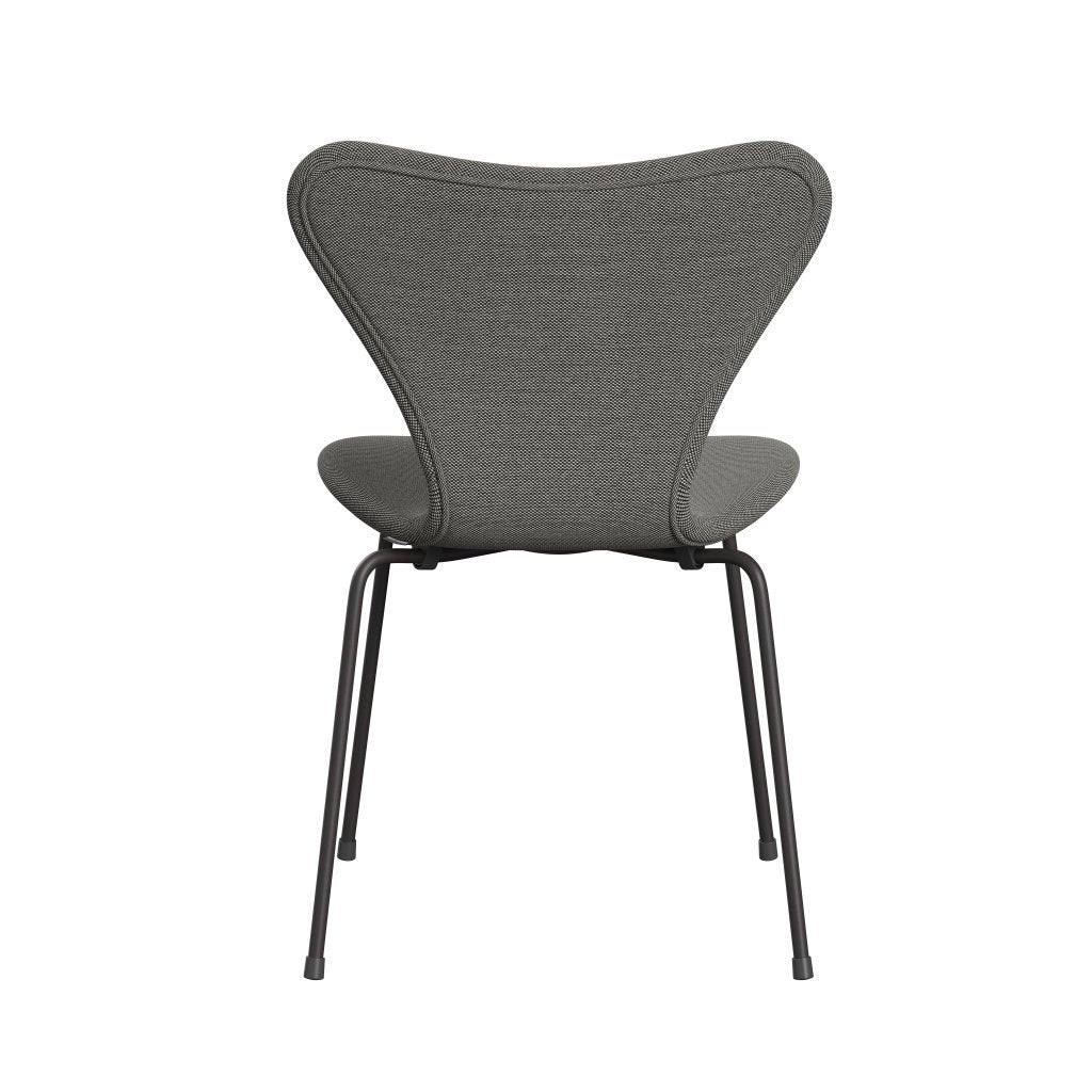 Fritz Hansen 3107 židle plné čalounění, teplé grafitové/Steelcut Trio White/Black