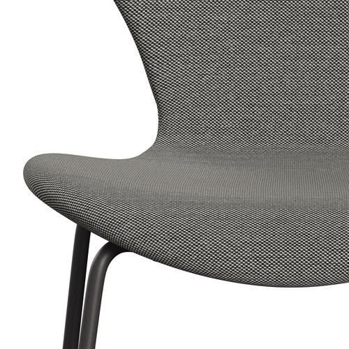 Fritz Hansen 3107 židle plné čalounění, teplé grafitové/Steelcut Trio White/Black