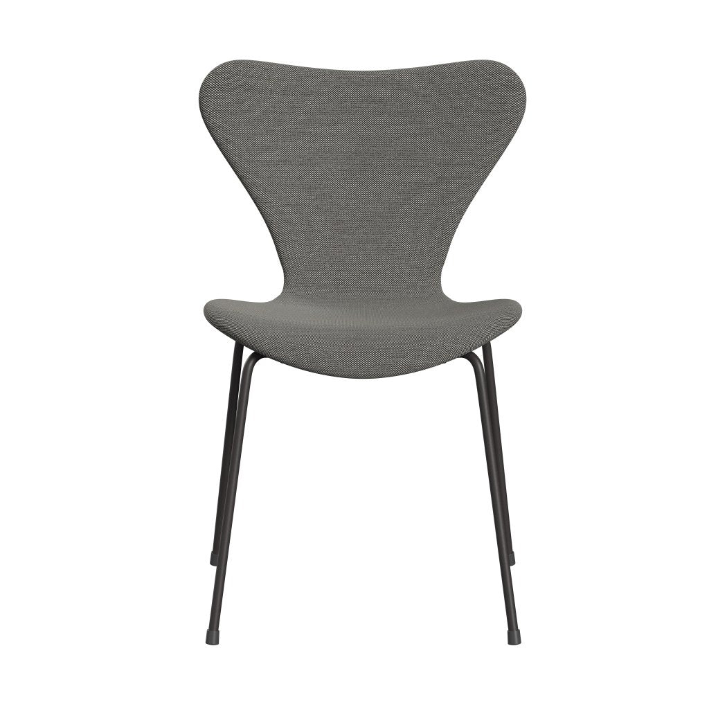 Fritz Hansen 3107 židle plné čalounění, teplé grafitové/Steelcut Trio White/Black