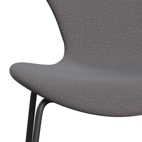 Fritz Hansen 3107 židle plné čalounění, teplé grafitové/Steelcut Trio Soft Blue/Brown/Black