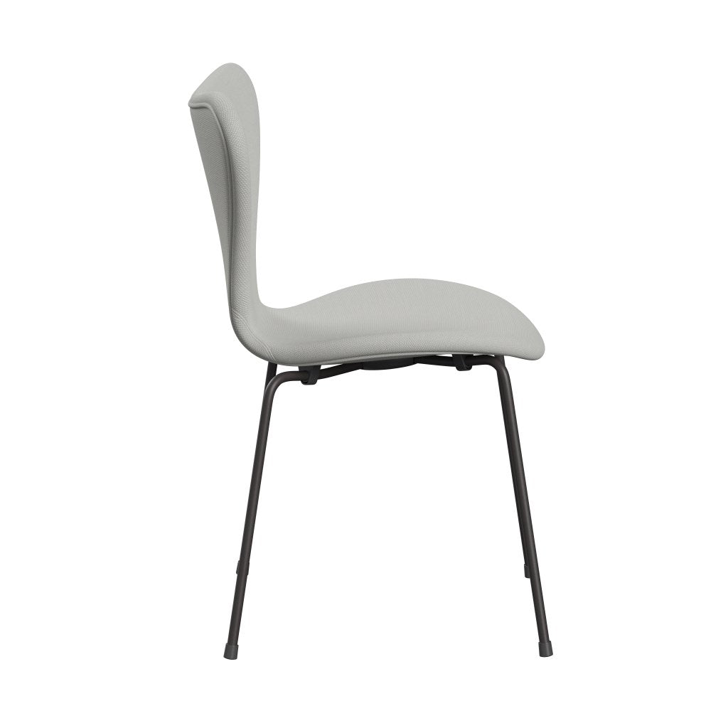 Fritz Hansen 3107 Židle plné čalounění, teplé grafitové/Steelcut Trio Delicate Mint Green