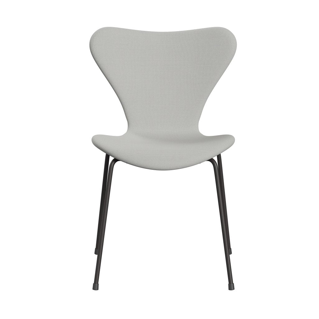 Fritz Hansen 3107 Židle plné čalounění, teplé grafitové/Steelcut Trio Delicate Mint Green