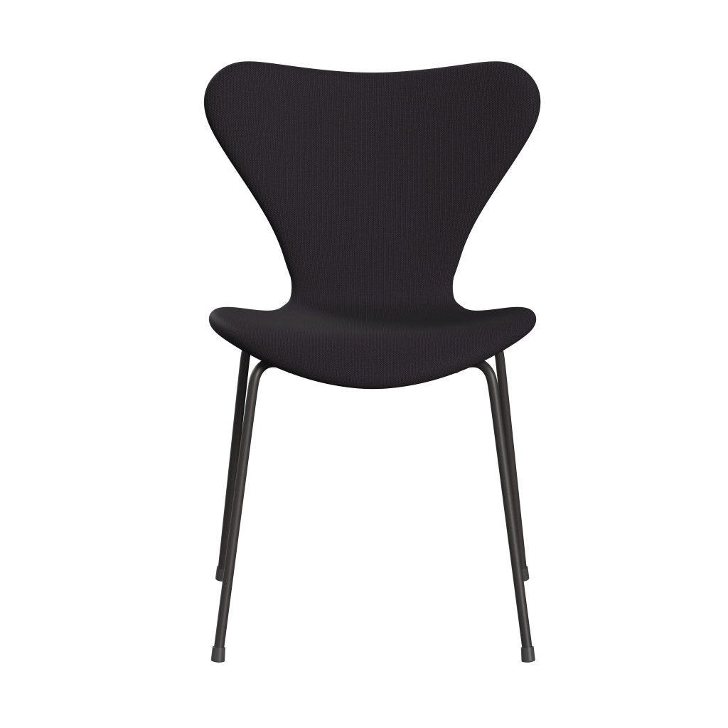 Fritz Hansen 3107 Židle plné čalounění, teplá grafita/Steelcut Violet Dark