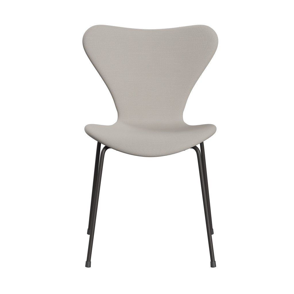 Fritz Hansen 3107 Chair Full Upholstery, Warm Graphite/Steelcut Wool White