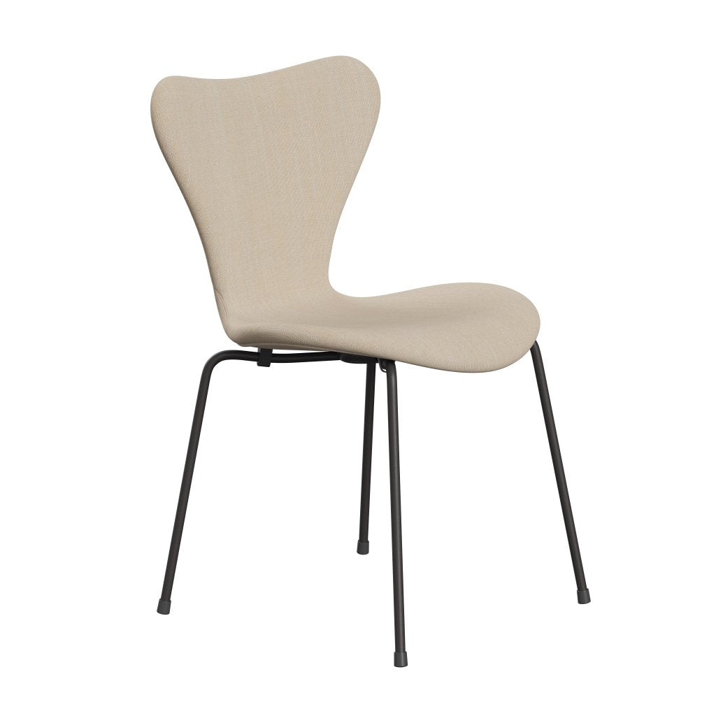 Fritz Hansen 3107 Chair Full Upholstery, Warm Graphite/Sunniva 2 Crème/Sand