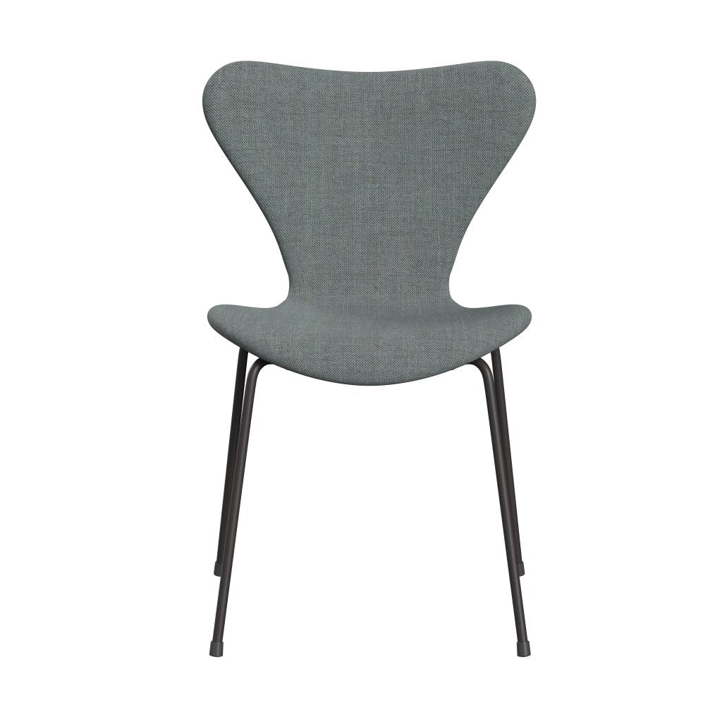 Fritz Hansen 3107 Chair Full Upholstery, Warm Graphite/Sunniva 2 Grey/Pale Green