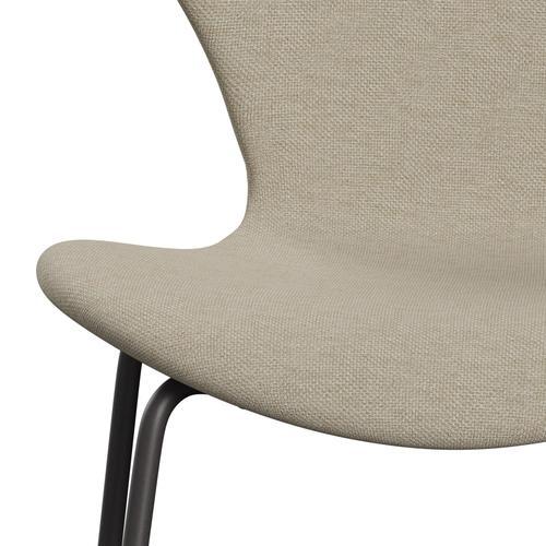 Fritz Hansen 3107 židle plné čalounění, teplý grafit/Sunniva 2 Light Beige