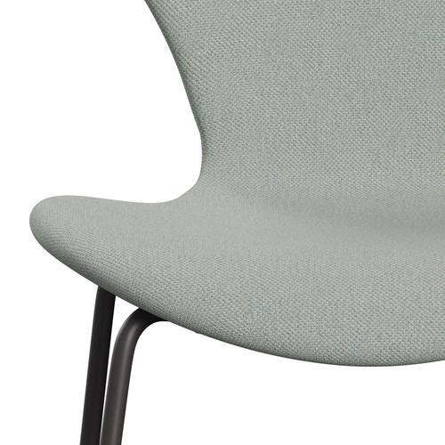 Fritz Hansen 3107 Židle plné čalounění, teplý grafit/sunniva 2 máta zelená