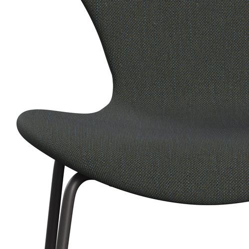 Fritz Hansen 3107 židle plné čalounění, teplý grafit/Sunniva 2 Navy/Olive