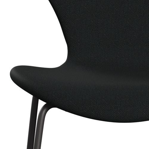 Fritz Hansen 3107 židle plné čalounění, teplý grafit/Sunniva 2 Black (SV193)