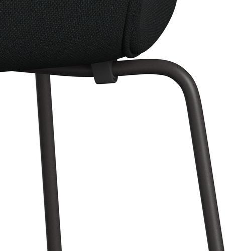 Fritz Hansen 3107 židle plné čalounění, teplý grafit/Sunniva 2 Black (SV193)