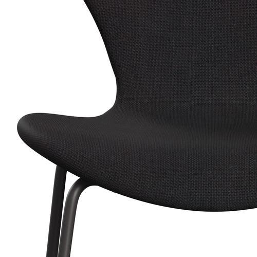 Fritz Hansen 3107 židle plné čalounění, teplý grafit/Sunniva 2 Black (SV683)