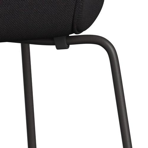 Fritz Hansen 3107 židle plné čalounění, teplý grafit/Sunniva 2 Black (SV683)