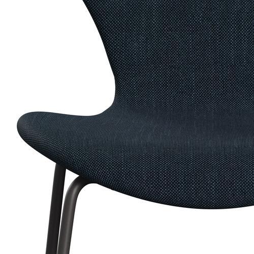 Fritz Hansen 3107 židle plné čalounění, teplý grafit/Sunniva 2 Black/Navy