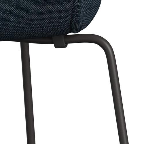 Fritz Hansen 3107 židle plné čalounění, teplý grafit/Sunniva 2 Black/Navy