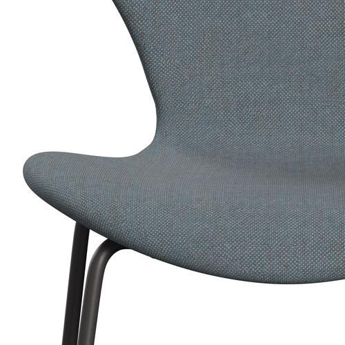 Fritz Hansen 3107 Chair Full Upholstery, Warm Graphite/Sunniva 2 Soft Blue