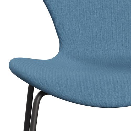 Fritz Hansen 3107 Chair Full Upholstery, Warm Graphite/Tonus Pastel Blue