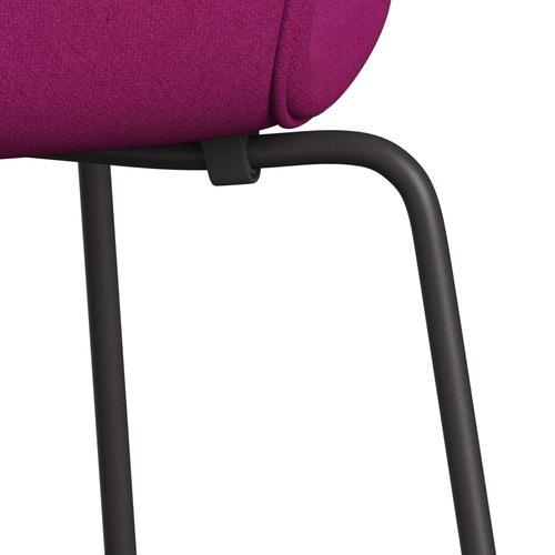 Fritz Hansen 3107 židle plné čalounění, teplý grafit/tonus růžový