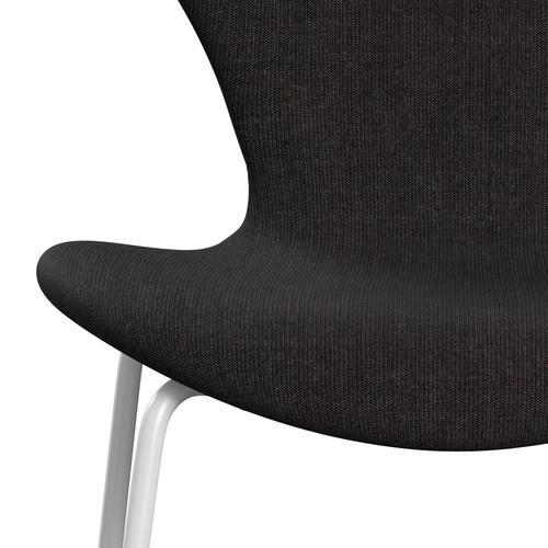 Fritz Hansen 3107 židle plné čalounění, bílá/plátno černá