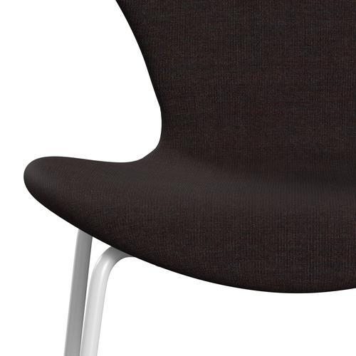 Fritz Hansen 3107 židle plné čalounění, bílý/plátnový černý kámen