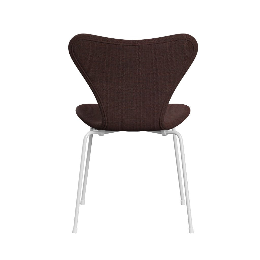 Fritz Hansen 3107 Židle plné čalounění, bílá/plátno Stone Dark