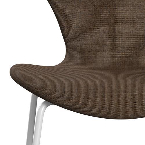 Fritz Hansen 3107 židle plné čalounění, bílá/plátno Stone Grey