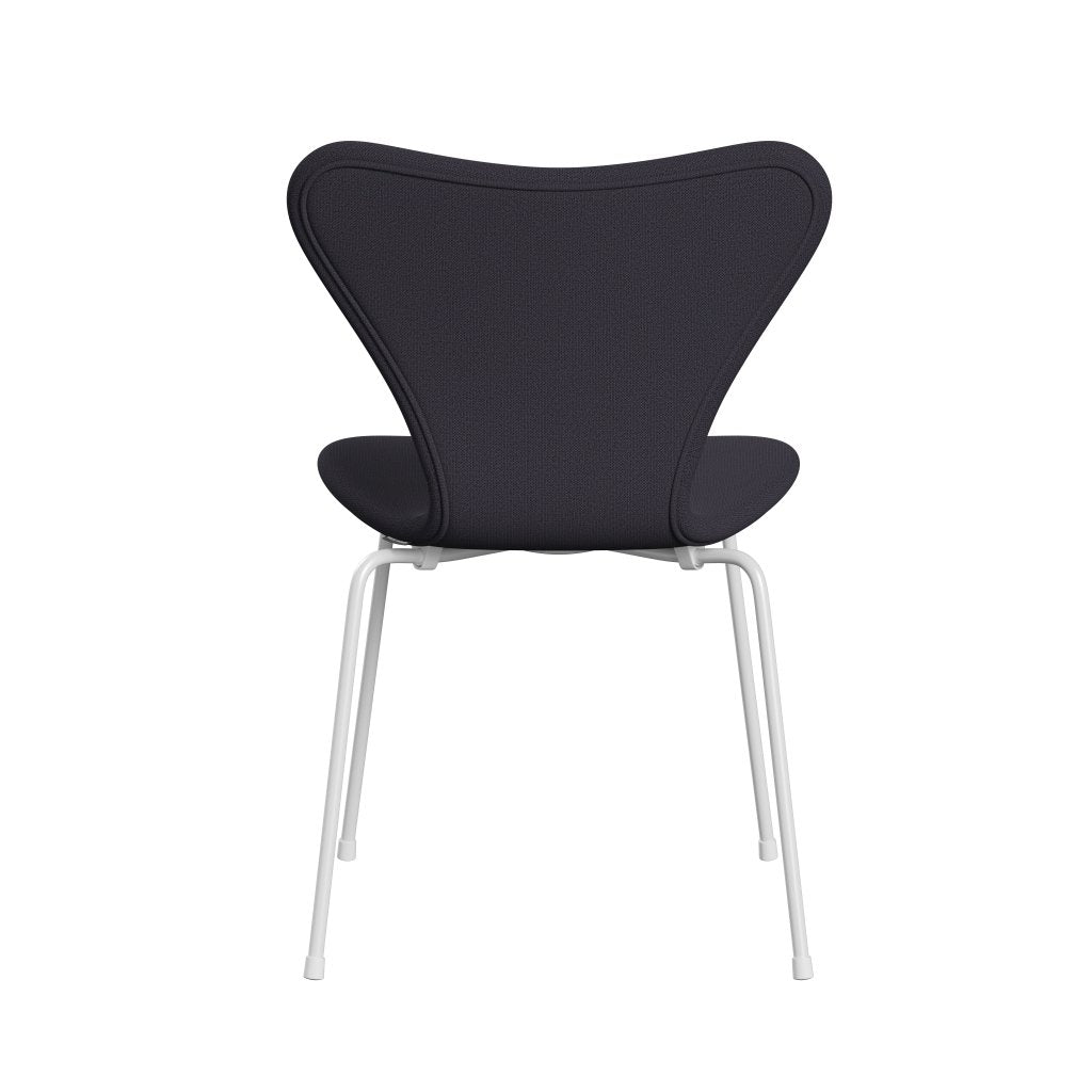 Fritz Hansen 3107 Chair Full Upholstery, White/Capture Blue Charcoal