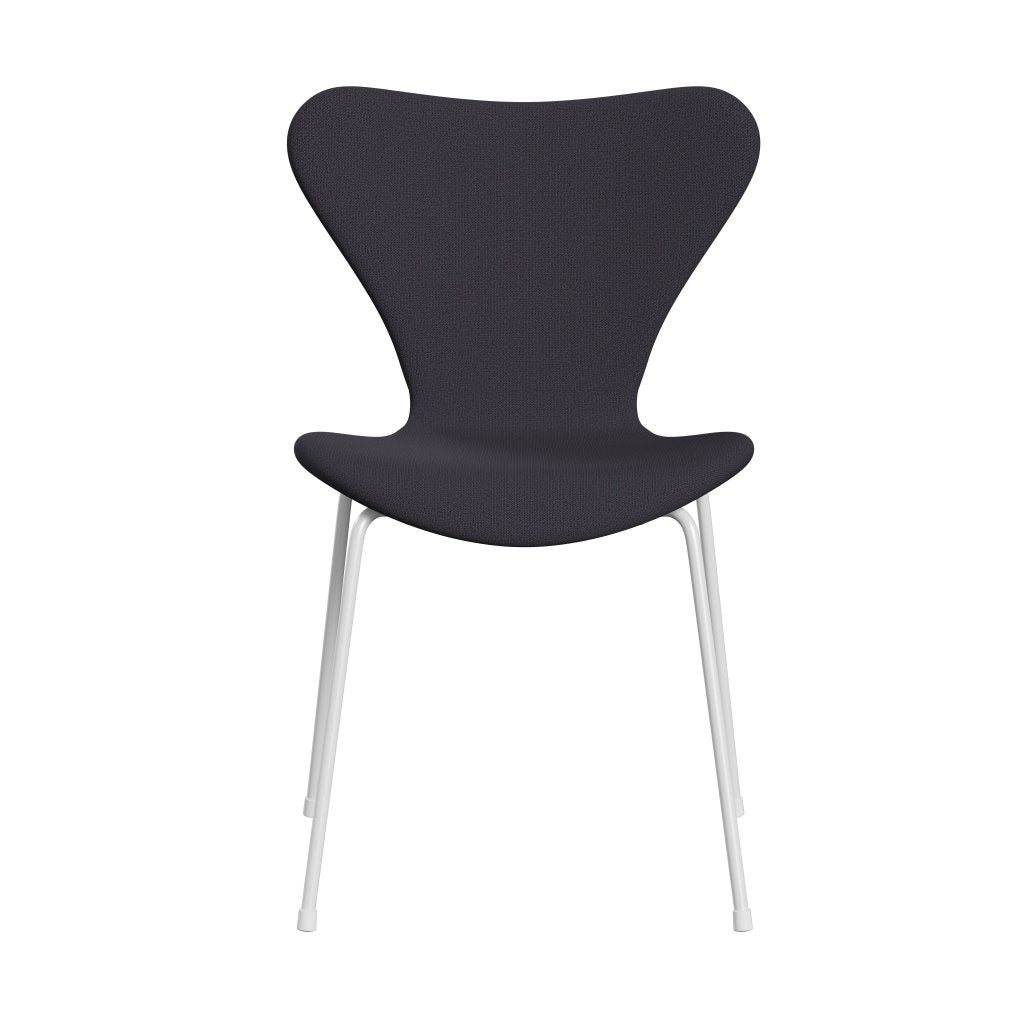 Fritz Hansen 3107 Chair Full Upholstery, White/Capture Blue Charcoal