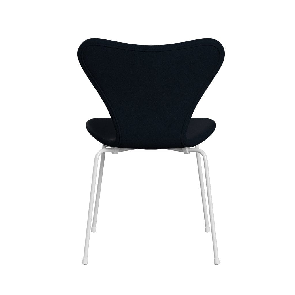 Fritz Hansen 3107 Chair Full Upholstery, White/Divina Dark Blue