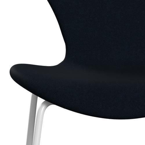 Fritz Hansen 3107 židle plné čalounění, bílá/divina tmavě modrá