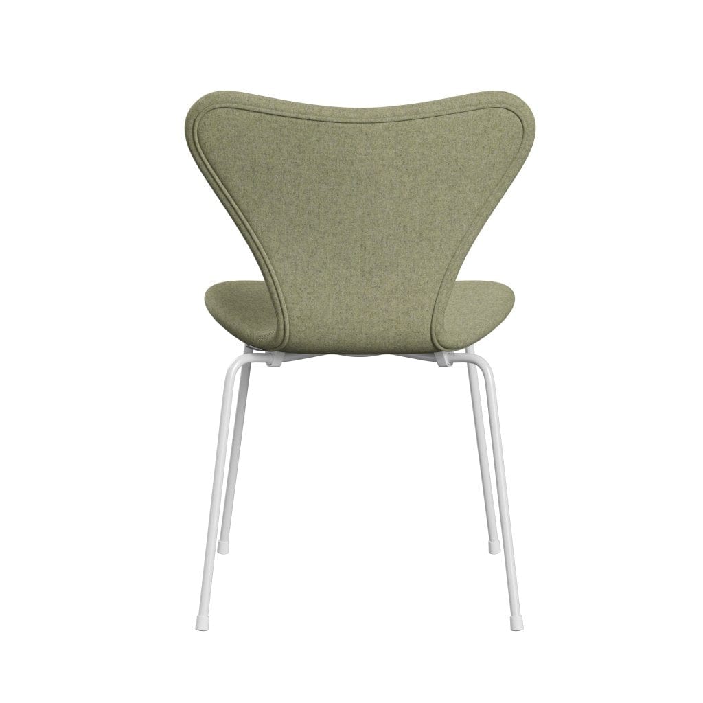 Fritz Hansen 3107 židle plné čalounění, bílá/divina md soft zelená