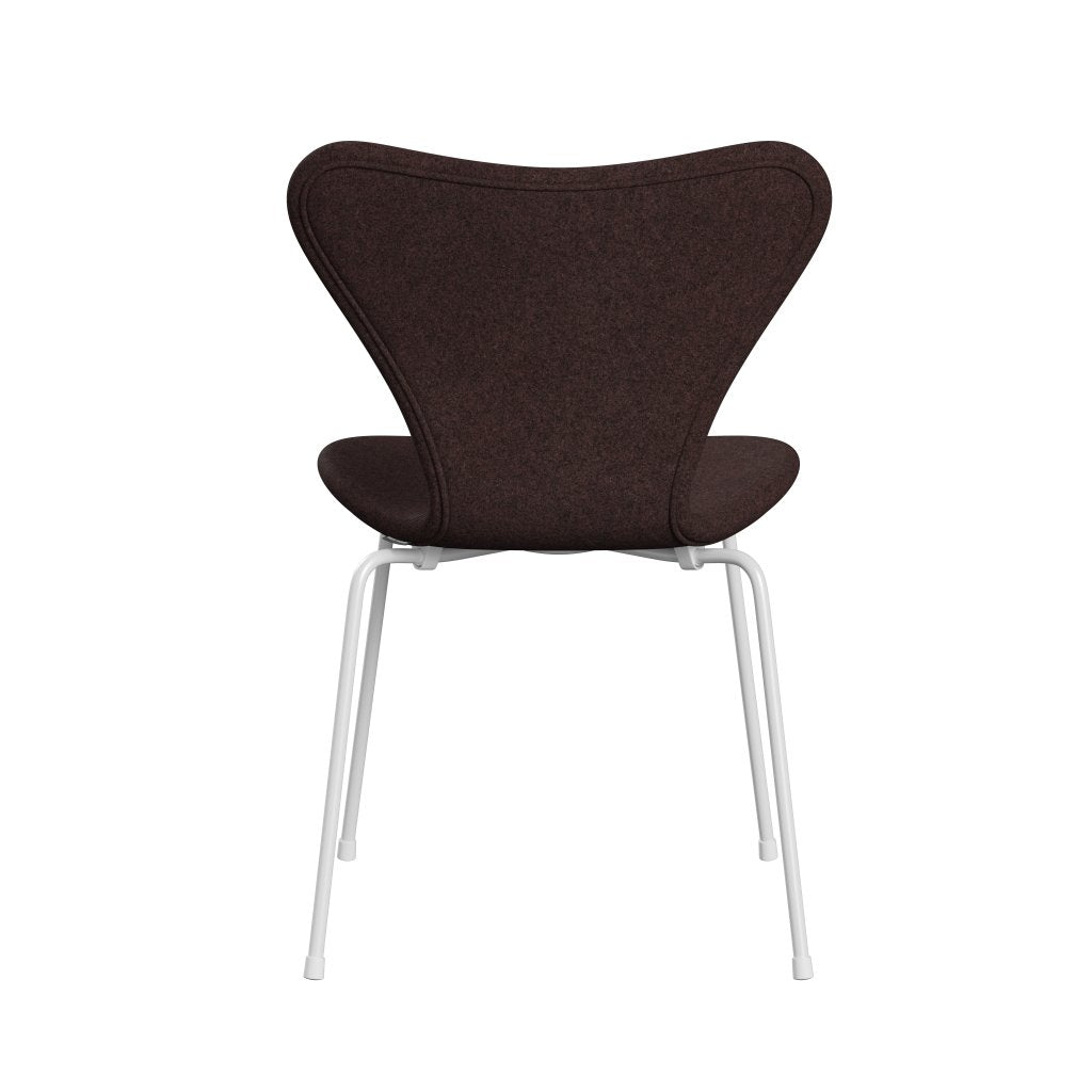 Fritz Hansen 3107 Chair Full Upholstery, White/Divina Melange Dusty Violet