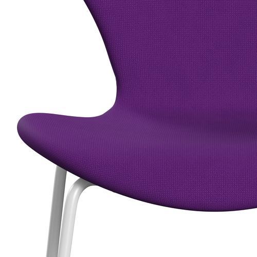 Fritz Hansen 3107 Chair Full Upholstery, White/Fame Violet