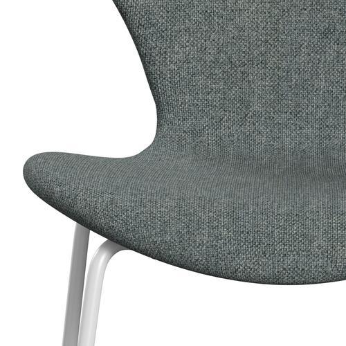 Fritz Hansen 3107 Chair Full Upholstery, White/Hallingdal Grey