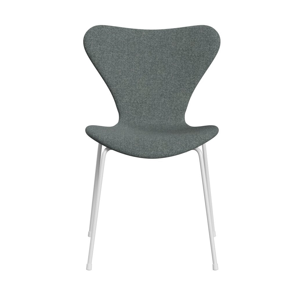 Fritz Hansen 3107 židle plné čalounění, bílá/hallingdal šedá