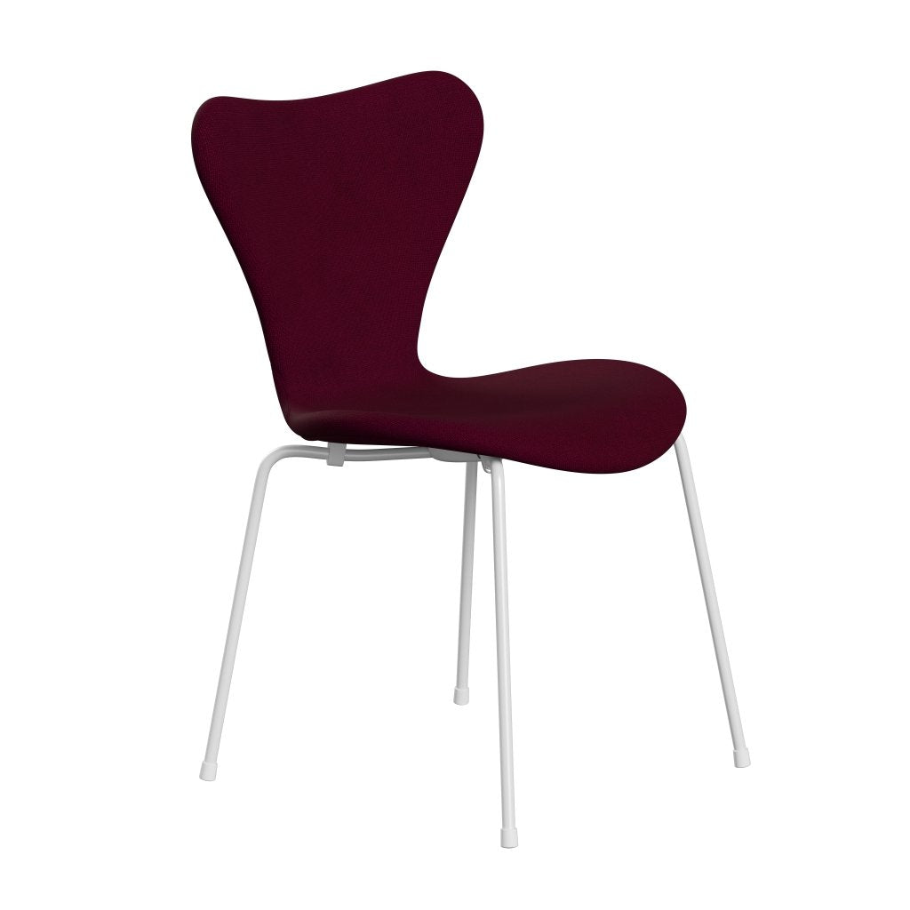 Fritz Hansen 3107 Chair Full Upholstery, White/Hallingdal Pink Dark